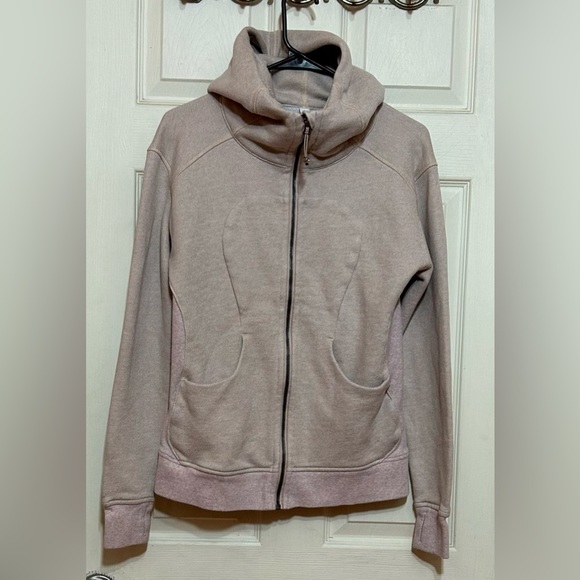 lululemon athletica Jackets & Blazers - Authentic Lululemon scuba Hoodie Light Cotton Heathered Dusty Rose jacket 8